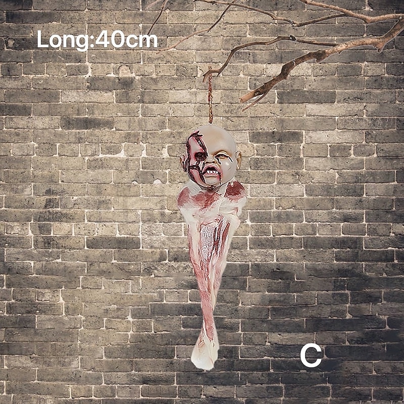 Halloween Horror Dark Gothic Ghost Hanging Ornament, Spooky Party and Festival Decoration, Escape Room Haunted House Prop4