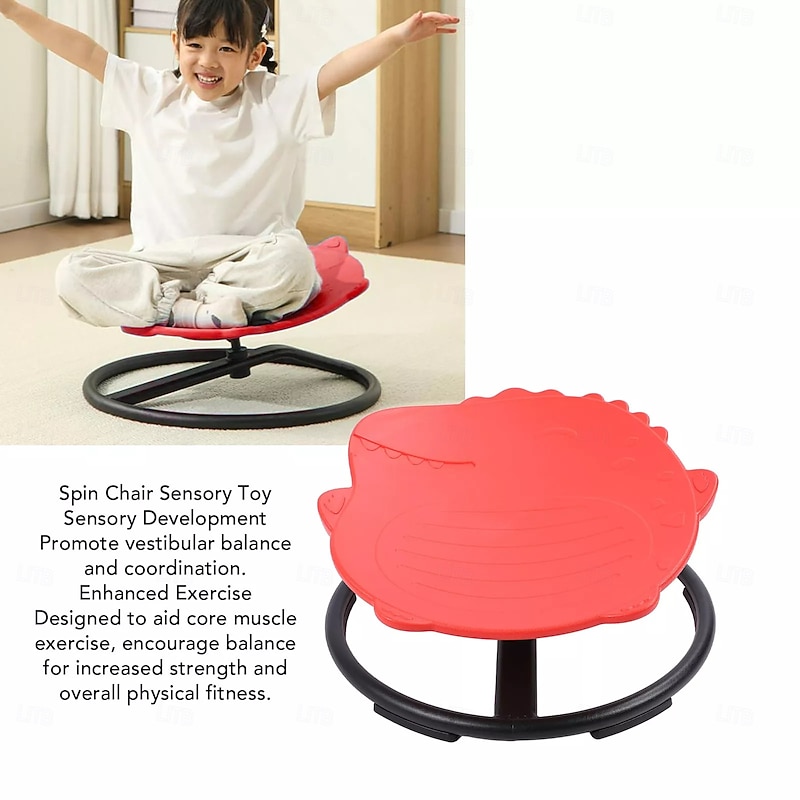 Dinosaur Swivel Chair Toy - Stable Structure for Body Coordination & Vestibular Training2