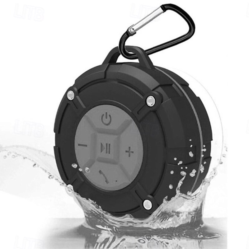 Shower Speaker, IPX7 Waterproof Bluetooth Speaker, Loud HD Sound, Portable Wireless Speaker with Suction Cup & Sturdy Hook, Built-in Mic, for Shower, Pool, Beach, Outdoor