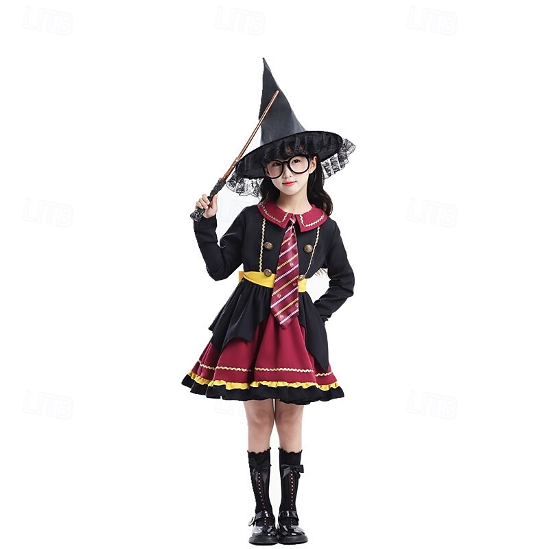 Magician Halloween Masquerade Halloween Kid's Girls' Halloween Carnival Performance Halloween Easy Halloween Costumes Dress Up4