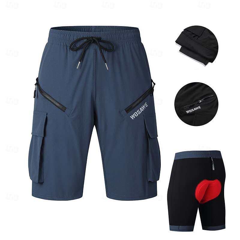WOSAWE summer speed mountain biking shorts underpants all-in-one running hiking shorts quick-drying breathable five pants BD153
