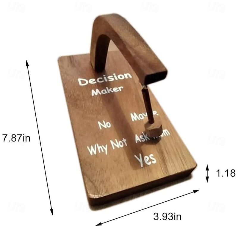 Magnetic Decision Maker Pendulum Desk Toy, Wooden Swing Ornament for Office, Creative Stress Relief Decoration Gift for Adults to Find Fun Answers4