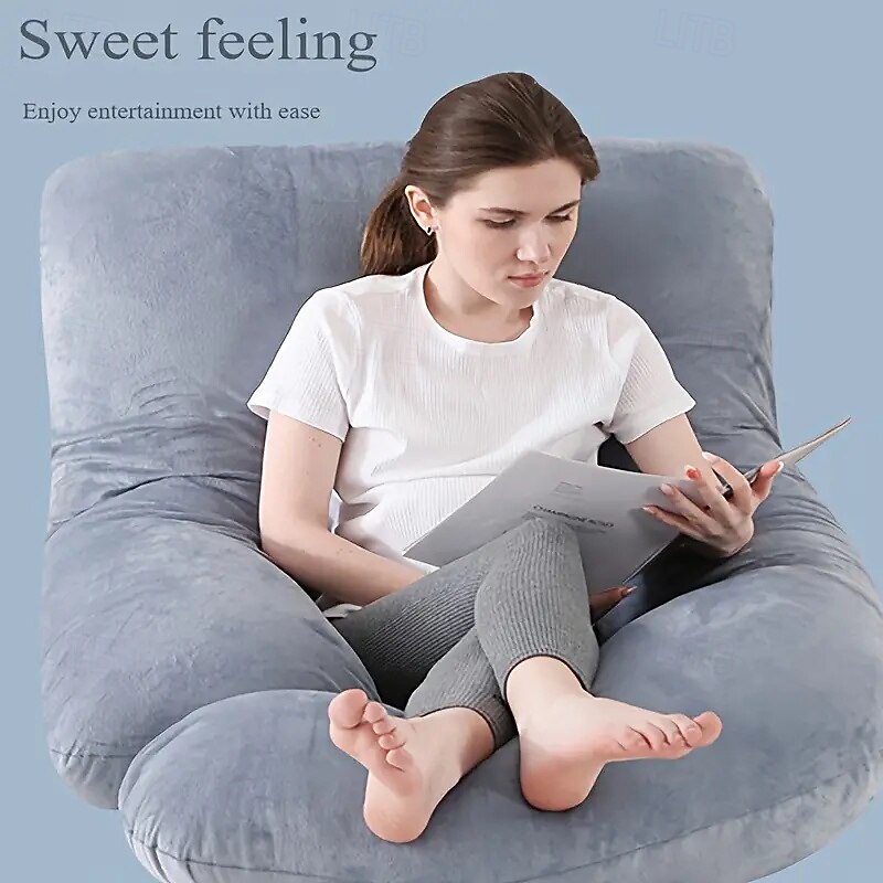 U-shaped Full-body Pregnant Pillow Ergonomically Designed to Enhance Sleep and Comfort Removable and Washable Velvet Cover for Halloween and Christmas Gifts4