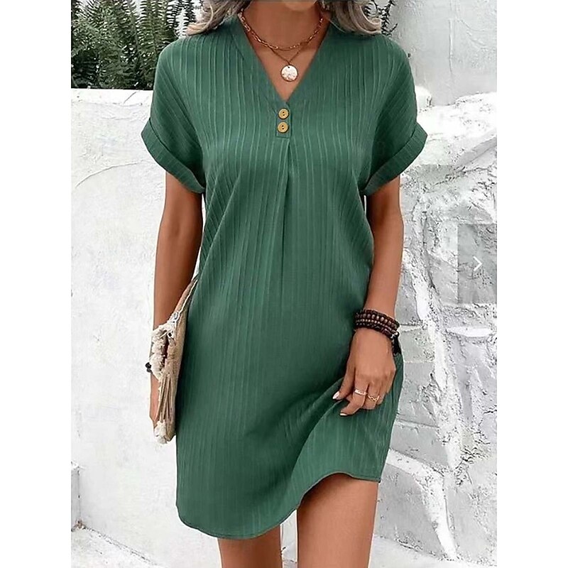 Women's Mini Dress Corset Dress T Shirt Dress Tee Dress Shift Dress Casual Vacation Daily Regular Fit Graphic Short Sleeve V Neck Black Pink Wine Blue Summer