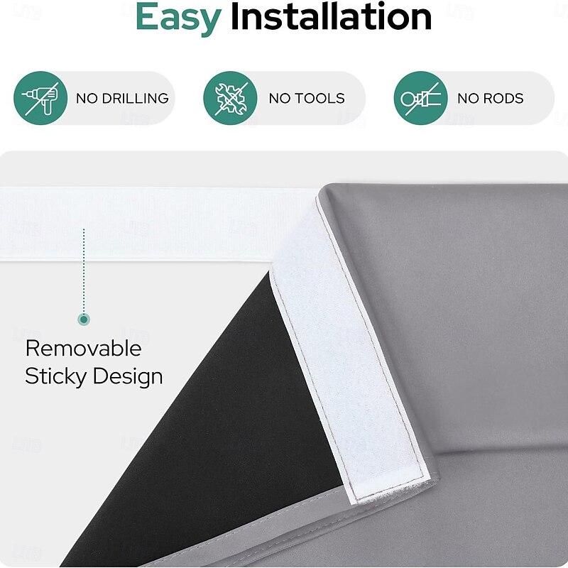 100% Blackout French Door Curtains, Privacy Door Curtains for Window, Room Darkening Blinds, Thermal Insulated Window Shades for Bedroom, 1 Panel3