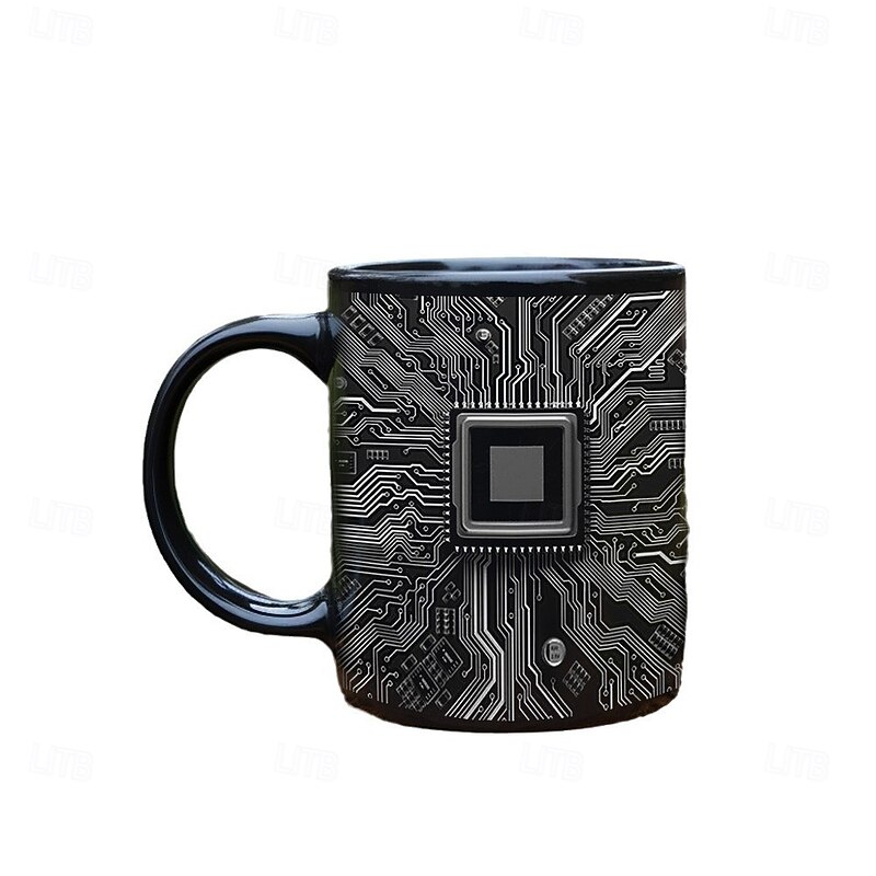 Circuit Board Ceramic Coffee Mug, 330ml/12oz Tech Geek Gift Cup, Electronic PCB Pattern Mug for Engineer, Programmer, STEM Student, Nerd Birthday Gift4