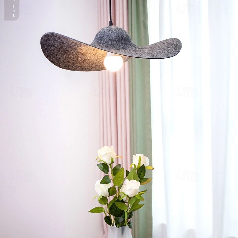Nordic Felt Hat Pendant Light, Modern Minimalist Dining Room Lamp for Round Table, Kitchen Island & Bar Counter2