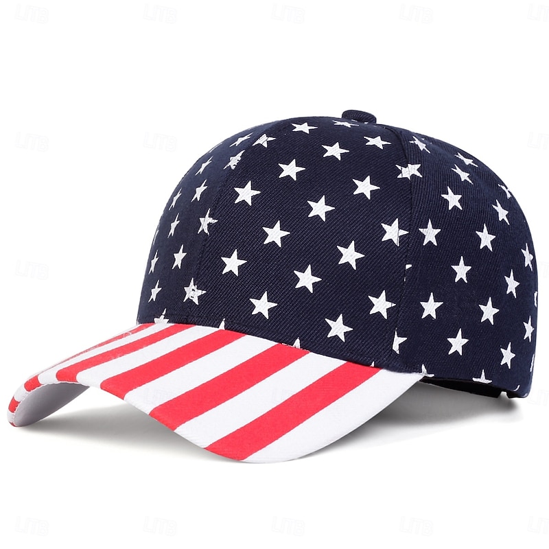 Men's Unisex Baseball Cap Sun Hat Trucker Hat Dark Navy Polyester / Cotton Blend Adjustable Fashion Independence Day Festival Graphic Stars Casual / Daily