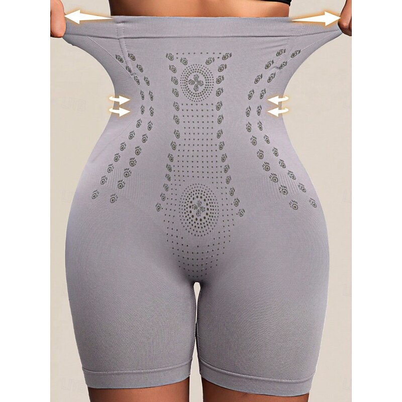 Women's Shapewear Shapewear Short High Waist Plain Elastic Waistband Soft Comfortable High Elasticity Yoga Cuticolor Grey Black Brown Summer Spring Slim Fit2