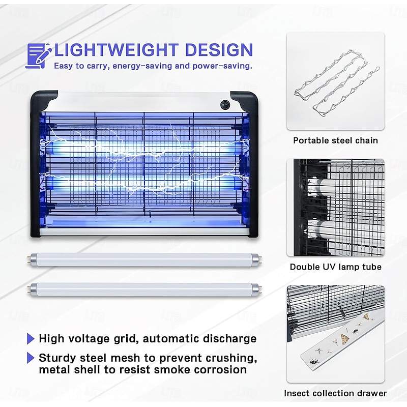 Bug Zapper Indoor, Mosquito, Wasp, Moth, Fruit Fly Trap, High-Voltage, with Mosquito Trap, Suitable for Dining Rooms, Living Rooms, Gardens and Offices4