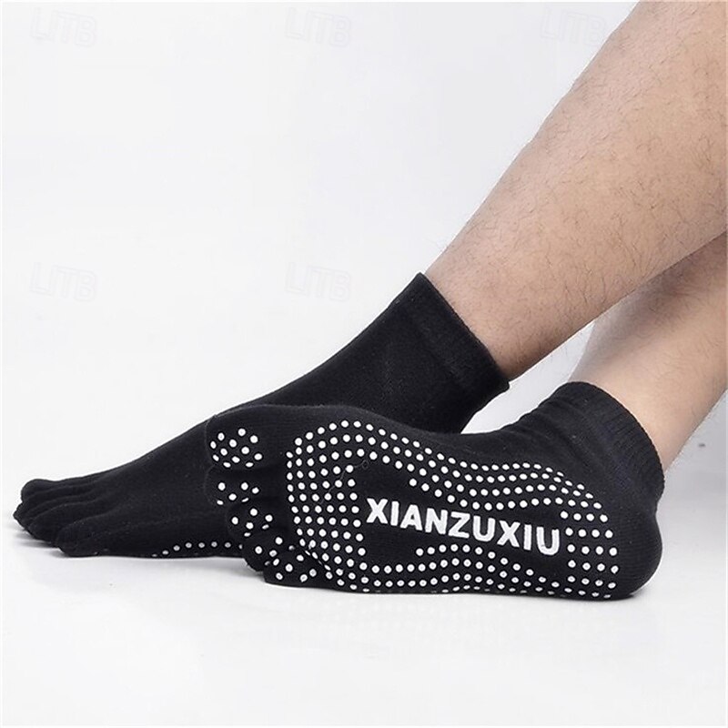 Men Non-slip Dispensing anti-odorant anti-friction Sweat-absorbent Floor Socks For Pilates Dance2