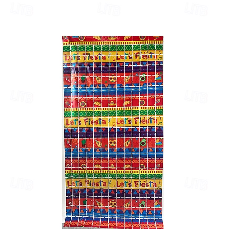 Halloween Dia de los Muertos Skull Foil Fringe Curtain Tinsel Curtain Backdrop, Spooky Party Decorations, New Arrival3