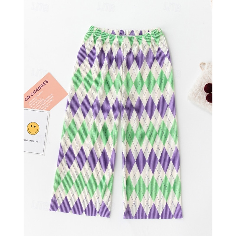 Kids Girls' Leggings Floral Streetwear Outdoor 4-12 Years Fall Light Pink Pink Blue2