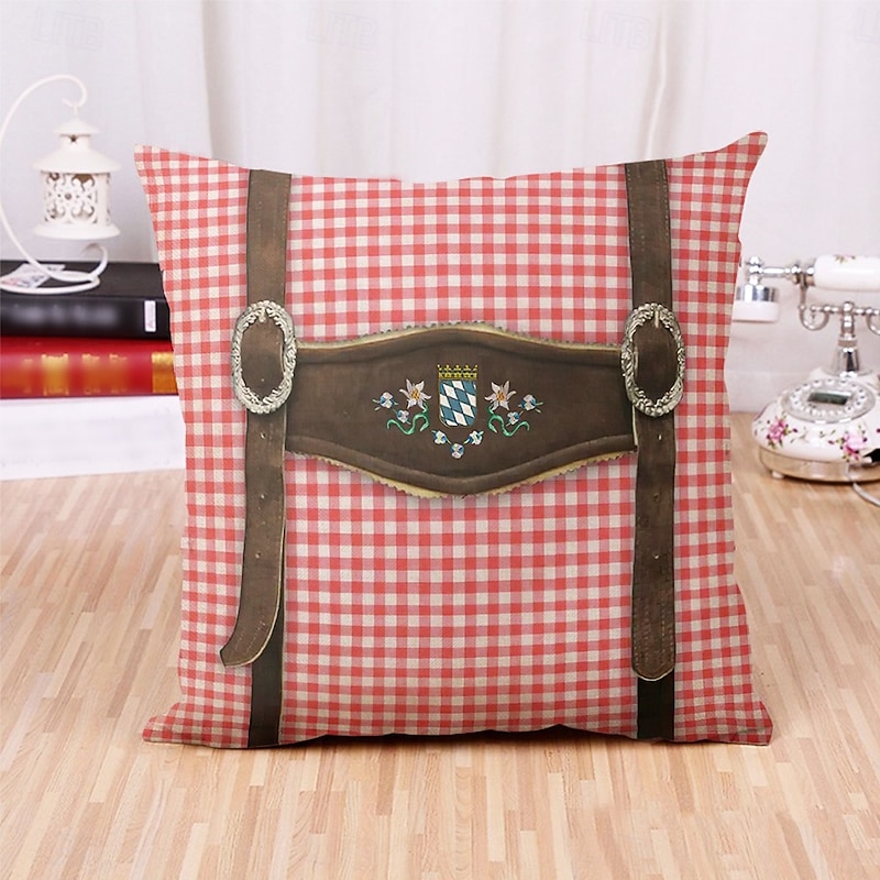 Oktoberfest German Bavarian Decorative Toss Pillows Cover 1PC Soft Square Couch Cushion Schöneberger Lederhosen Drindl