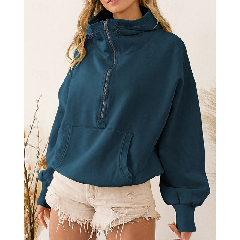 Women's Track Top Sports Top Zipper Pocket Long Sleeve Top Athleisure Fall Solid Colored Thermal Warm Wick Moisture Tennis Golf Running Sportswear Activewear Apricot Black Pink2