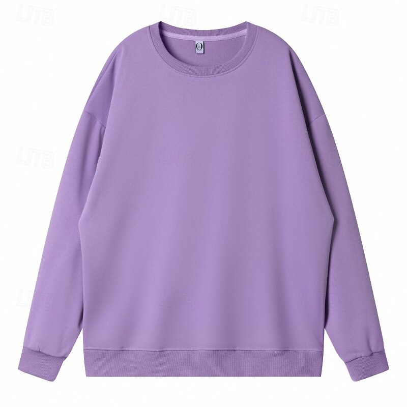 Women's Blouse Plain Modern Casual Long Sleeve Crew Neck Regular Tops Daily Holiday Going out Black White Yellow Navy Blue Purple Fall2