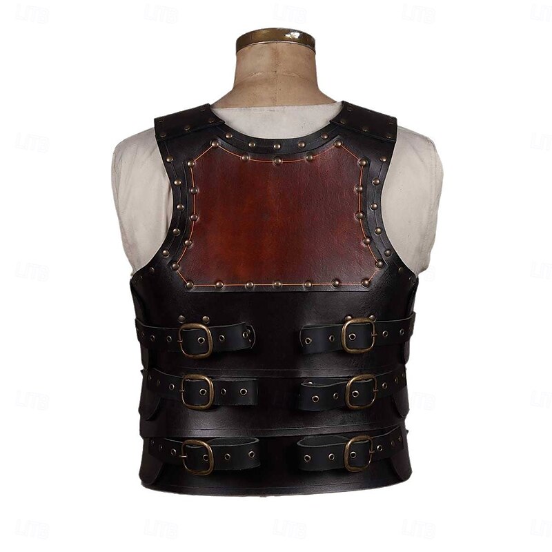 Retro Vintage Medieval Renaissance Armor Chest Guard Knight Ritter Viking Fancy Dress Men's Viking Halloween Carnival Masquerade Party Renaissance Fair LARP Adults' Chest Guard All Seasons3