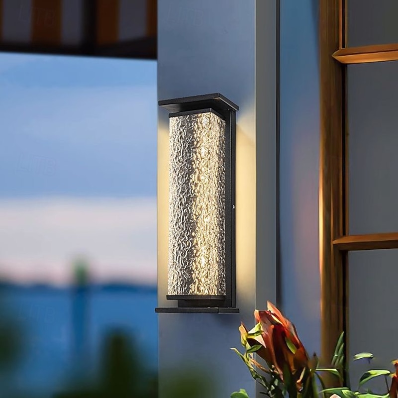 \LED Outdoor Wall Lights 50cm/70cm Single Head New Chinese Style Modern Waterproof Metal Acrylic 20W For Balcony Aisle Garden Villa 110-240V4