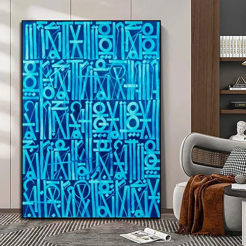 Oil painting Hand painted paintings Large Abstract Canvas Art Blue Minimalist Abstract pop art Painting Nordic Abstract street art Painting Living Room Abstract Painting Boho Abstract Wall Art