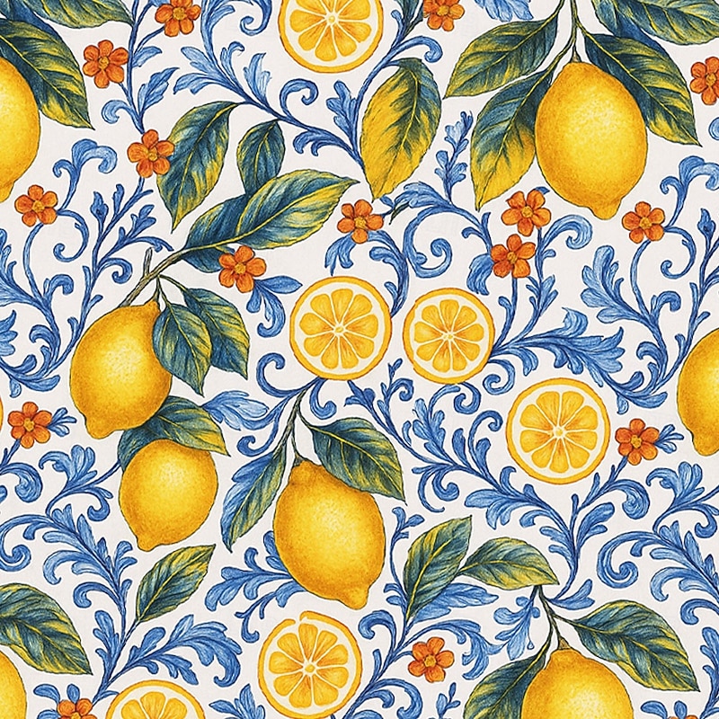 Men's Fruit Lemon Tropical Plants Swim Trunks Swim Shorts Board Shorts Mid Waist Streetwear Hawaiian Vacation Side Pockets Mesh Lining Elastic Drawstring Waist Designer Clothing Apparel2