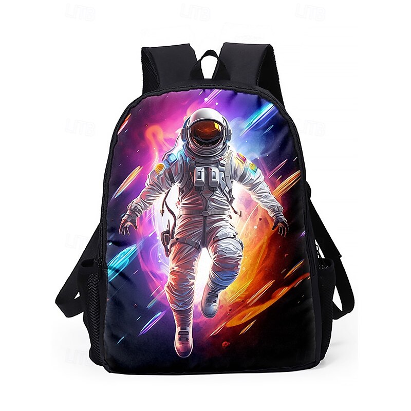 Kids' 3-Piece Astronaut Backpack Set – Colorful Galaxy Space Print School Backpack, Insulated Lunch Bag, and Pencil Case for Boys and Girls, Ideal for School, Travel and Birthday Gifts4