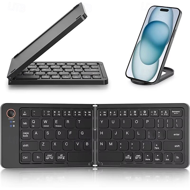 Ultra-Slim Wireless Foldable Mini Pocket Folding Keyboard for Phone Android Windows iOS