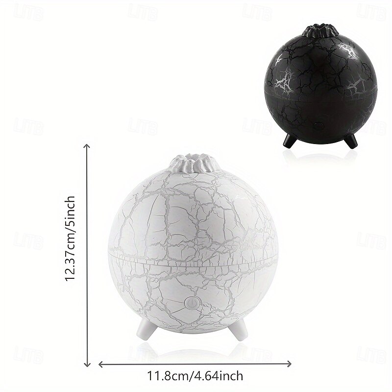 A USB Powered Colorful Planet Crack Design Flame Humidifier Cold Mist Pre filter Plastic Material Evaporative 36V Multifunctional Room Romantic And Soothing Atmosphere Creative Gift4