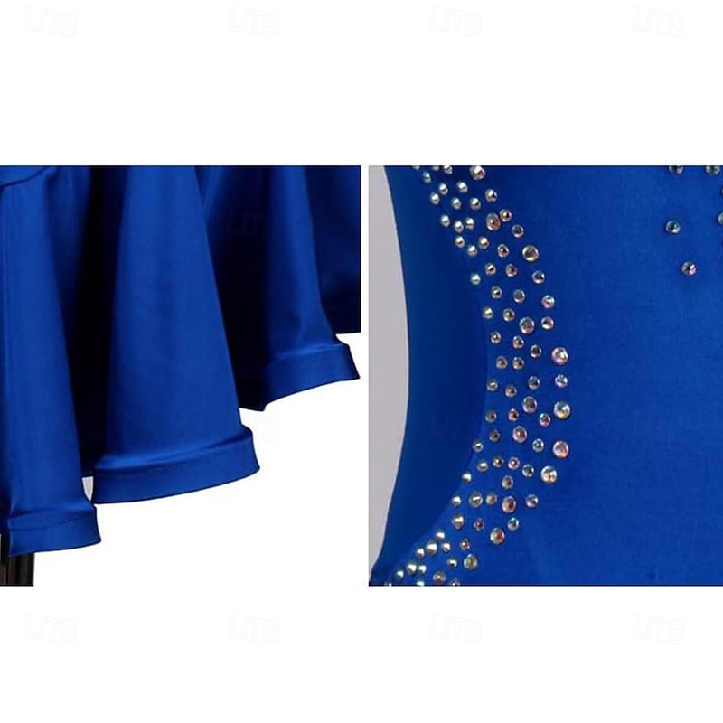 Shoulder Straps Latin Competition Costumes for Women Salsa Performance Dancing Outfit Cha Cha Ballroom Dance Dresses3