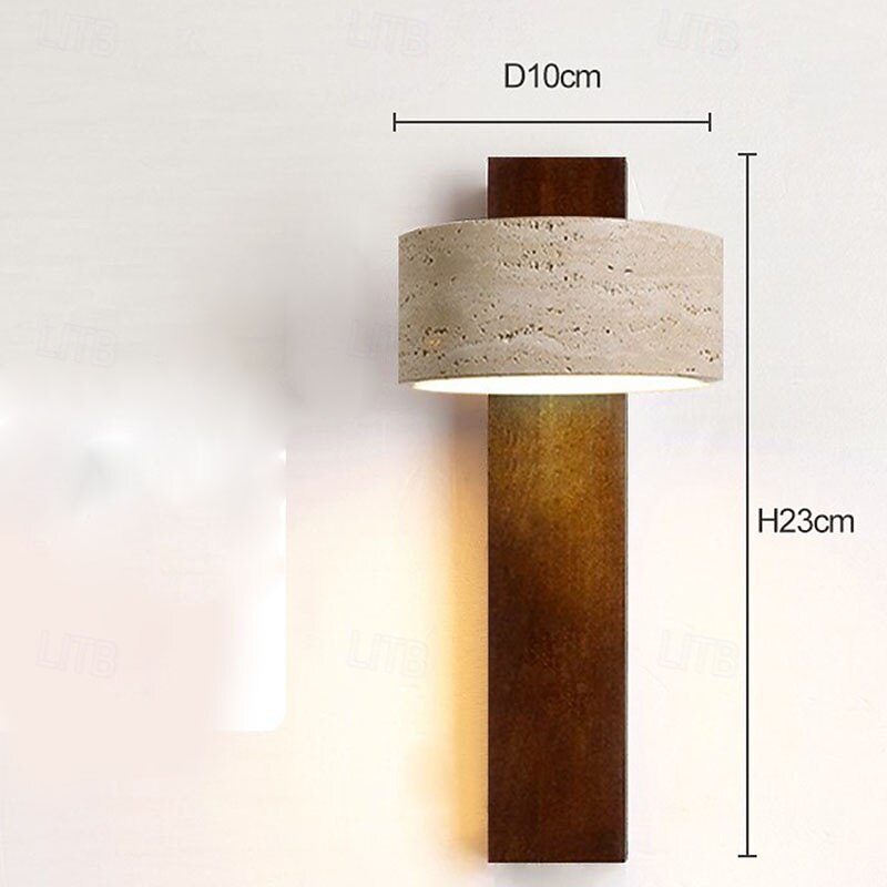 Wall Lamp, Japanese Wabi-sabi Style, Natural Yellow, Travertine, Bedroom, Living Room, Back Wall, Corridor, Hotel2