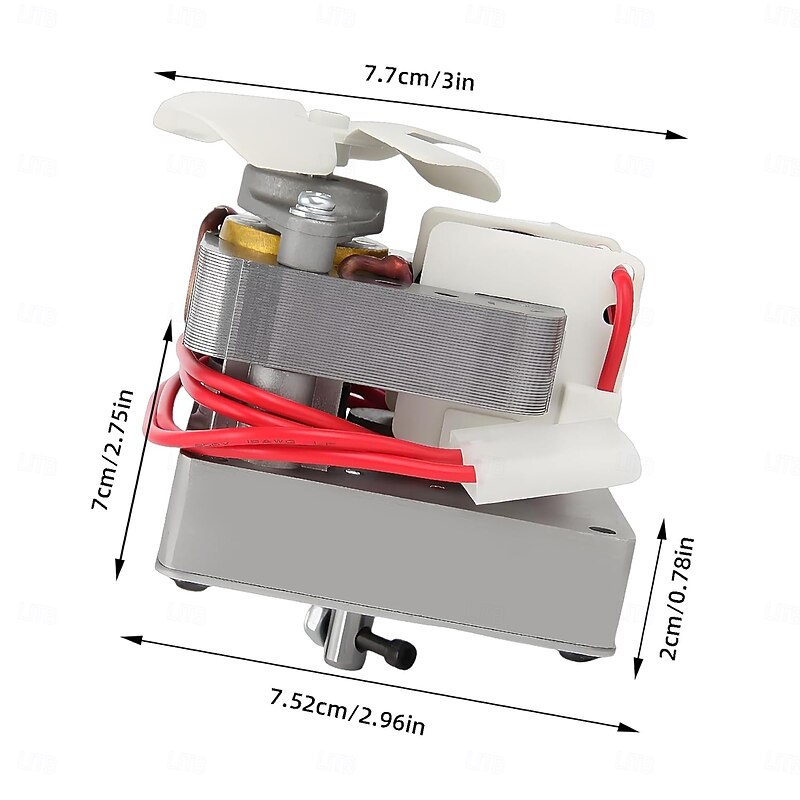 1.6/2.0 RPM Auger Motor Replacement Parts, Compatible with Traeger, Pit Boss, and Camp Chef, Wood Pellet Grill Smokers, Universal Barbecue Auger Motor Replacement 120V 60Hz 2 Pole2
