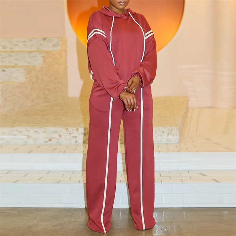 Women's Tracksuit Sweatsuit Activewear Set Pocket Clothing Suit Fall Watermelon Red Black Gym Workout Sports Thermal Warm Windproof Soft Long Sleeve Sport Activewear Micro-elastic Regular Fit2