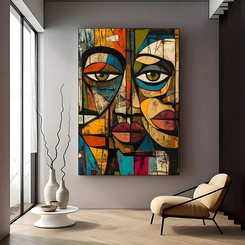 One Piece Unframed Modern African Abstract Art Canvas Print Mixed Tones Modern Wall Painting Poster Suitable For Living Room And Bedroom Decor Unframed4