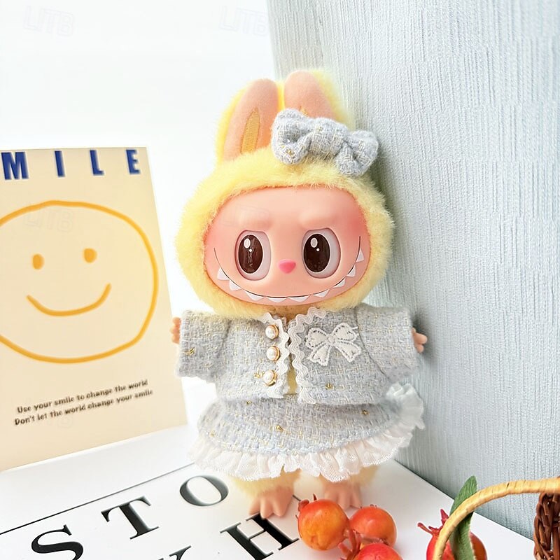 Clothes Set for 17cm Dolls Lobuboo Fashion Clothes Accessories Outfit Suitable for 6.69inch (17cm) Doll Soft Cotton Clothing Replacement No Doll ONLY Clothes4