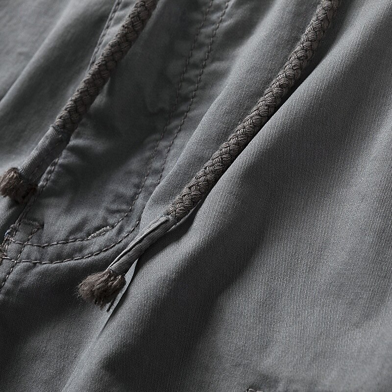 Men's Cargo Shorts Shorts Summer Shorts Multi Pocket Flap Pocket Plain Comfort Wearable Knee Length Outdoor Sport Daily Fashion Casual Black Khaki4