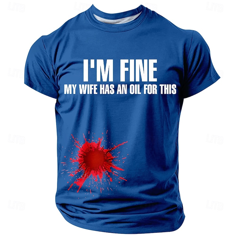 Halloween Men's Blood Splatter Blood stains T Shirt Short Sleeve T shirt 3D Print Crew Neck Shirt Fashion Daily Gothic Street Casual Daily Black White Blue Summer Spring All Seasons Clothing Apparel2