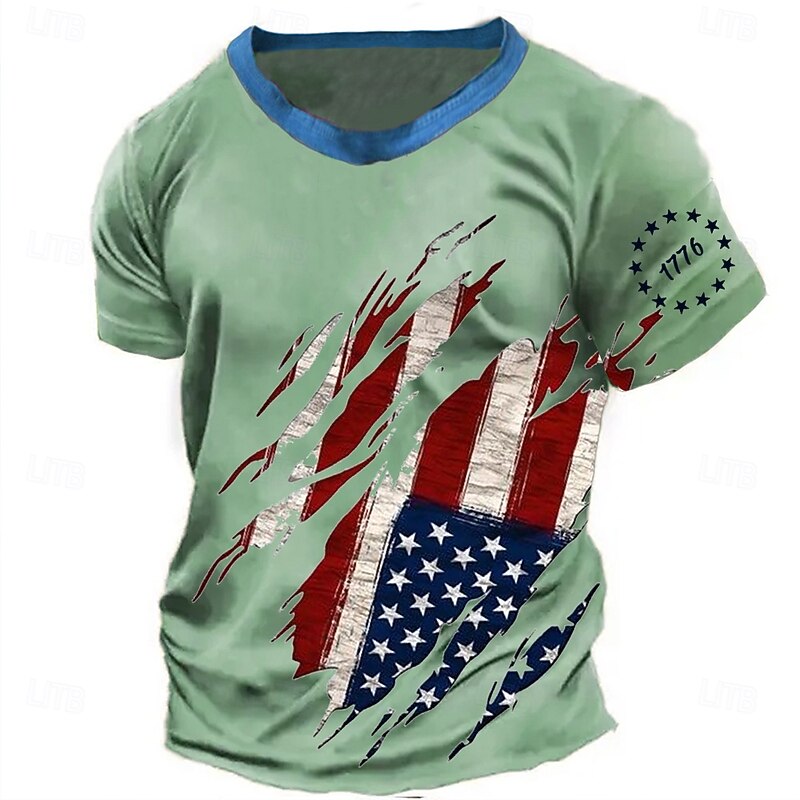 Patriotic T Shirts For Men D.O.G.E T Shirt Short Sleeve T shirt 3D Print Crew Neck Shirt Fashion Daily Street Daily Black Red Blue Summer Spring Clothing Apparel S M L XL XXL XXXL3