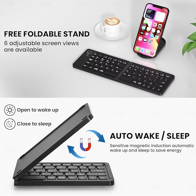 Ultra-Slim Wireless Foldable Mini Pocket Folding Keyboard for Phone Android Windows iOS2