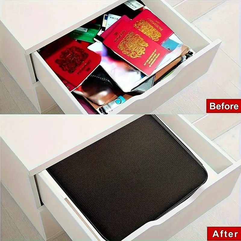 Portable Laptop Document and Certificate Organizer Box, 1 Piece Unique Design Storage Bag with Combination Lock, 3-Layer Large Capacity File Organizer – Lightweight, Ideal for Travel and Home Use4