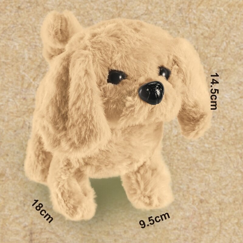 14Pcs Walking Dog Toy for Kids with ACC, Realistic Toys for Girls Boys Toddler Toys, Barking Wagging Tail Interactive Dog Plush with Cute Cloak,Puppy Pet Care Gifts for Girls 3 4 5 Year Old Boys3