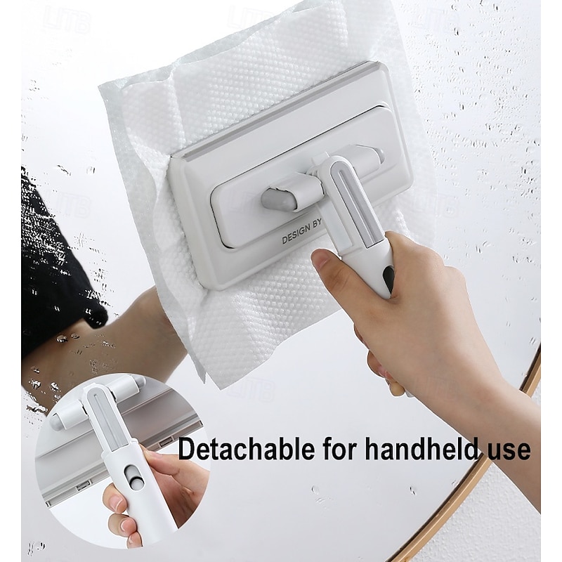 Lazy Clip Mop,Hands-Free Automatic Cloth-Changing Flat Mop, detachable for use, suitable for both dry and wet cleaning3