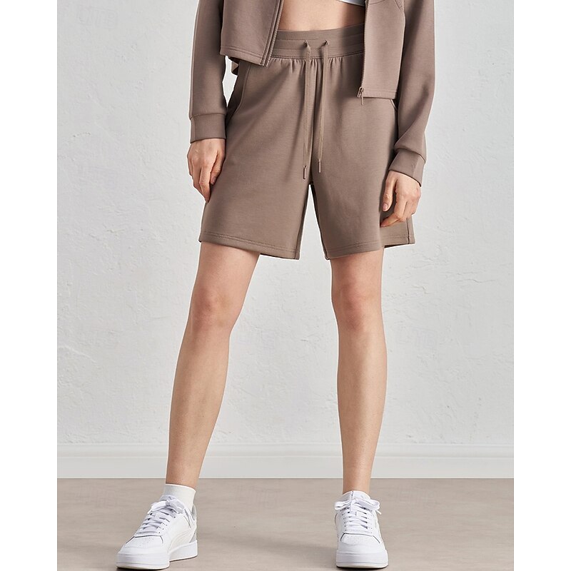 Women's fitness pants Pilates Pants Yoga Pants Drawstring with Pockets Lightweight High Waist Gym Pilates Zumba Bottoms Solid Color Black White Blue Sports Activewear Micro-elastic Loose Fit2