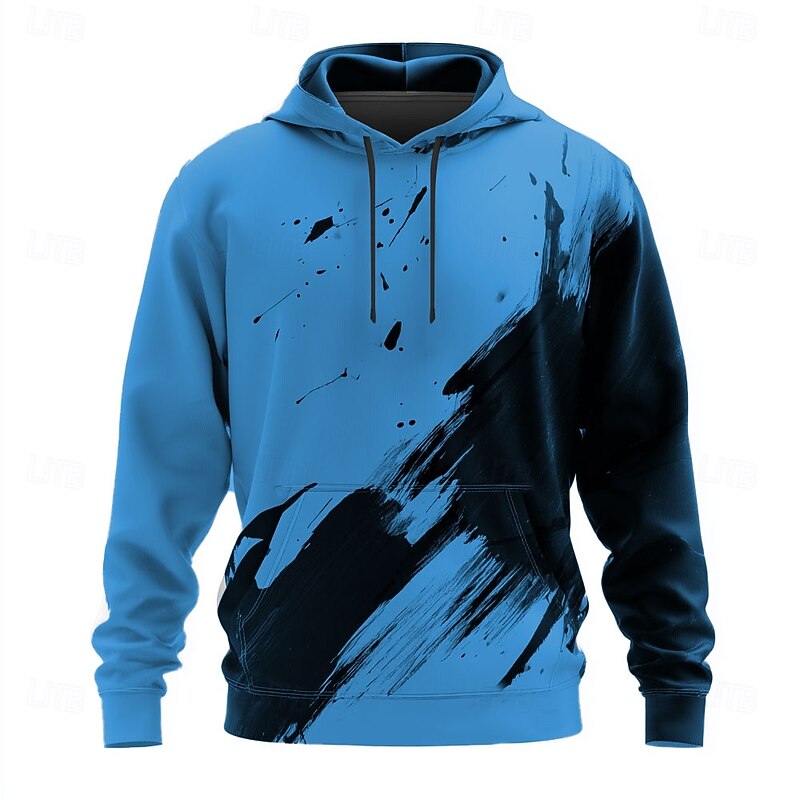 Men's Color Block Hoodies Sweatshirt Cool Party Long Sleeve Crew Neck Club Streetwear White Yellow Drawstring Plain Fall Winter Designer3