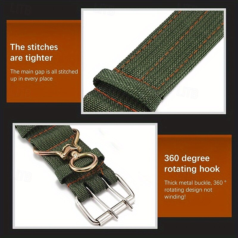 Heavy-Duty Canvas Livestock Halter, Four-Layer Reinforced Cow Neck Yoke, Strong Canvas Collar with Rope and Bolt for Cows, Sheep, Dogs, and Horses4