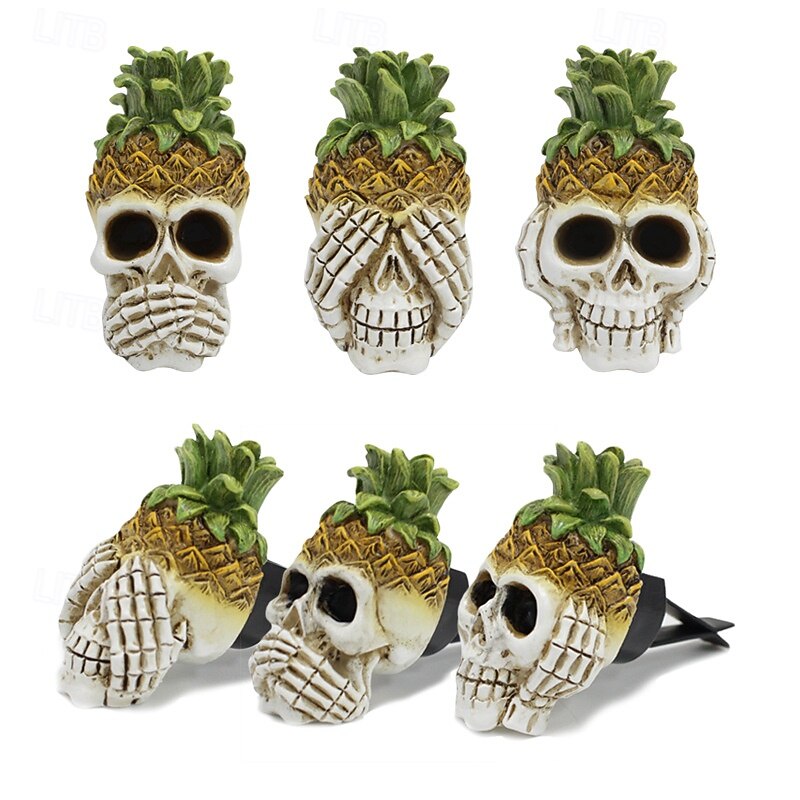 3pcs Halloween Skull Car Air Freshener Clips, Creative Resin Skeleton Vent Clip Decoration for Car Interior, Spooky Auto Accessories for Halloween Decor2
