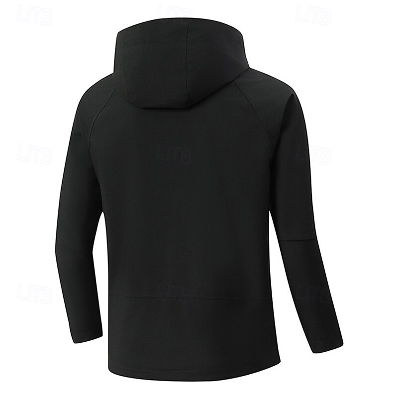 Men's Windbreaker Hiking Jacket rain coat Outdoor Waterproof Windproof Hiking Outfits Hiking Clothes Spring Autumn / Fall Top Camping / Hiking / Caving Running Black White4