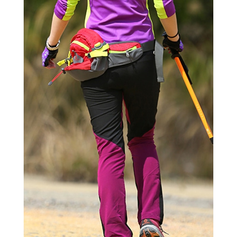 Women's Outdoor Pants Hiking Pants Trousers Patchwork Outdoor Regular Fit Waterproof Windproof Lightweight Bottoms Elastic Waist Purple Camping / Hiking / Caving Running S M L XL XXL4