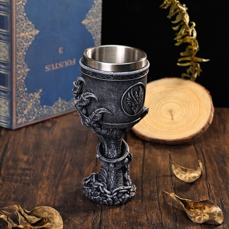 Dragon Claw Wine Glass, Vintage Norse Mythology Goblet, Unique Fantasy Cocktail Cup, Gothic Barware for Home Pub or Party Decor3