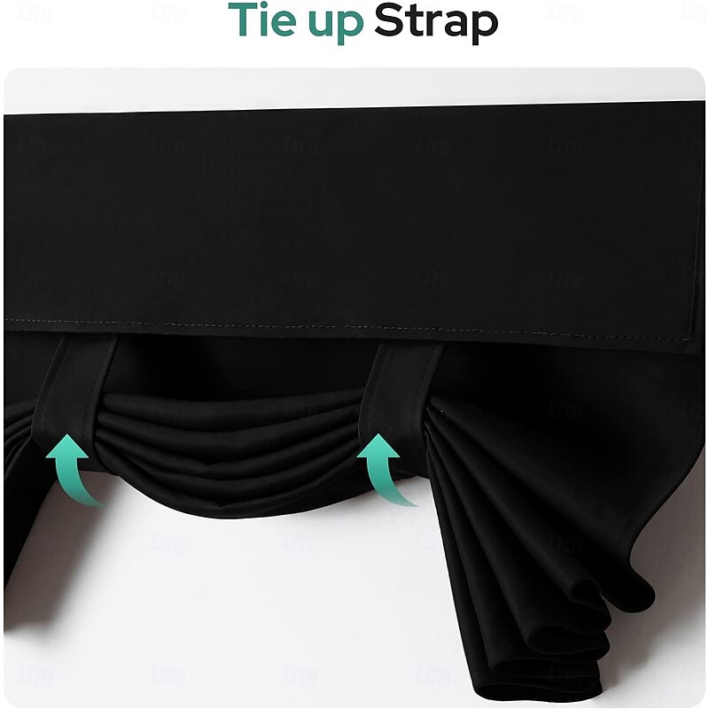 French Door Curtain No Punch Tape Top Blackout Door Curtain Pencil Pleat Light Filtering Functional Curtains for Office and Home 26X68inch(66X173CM)4