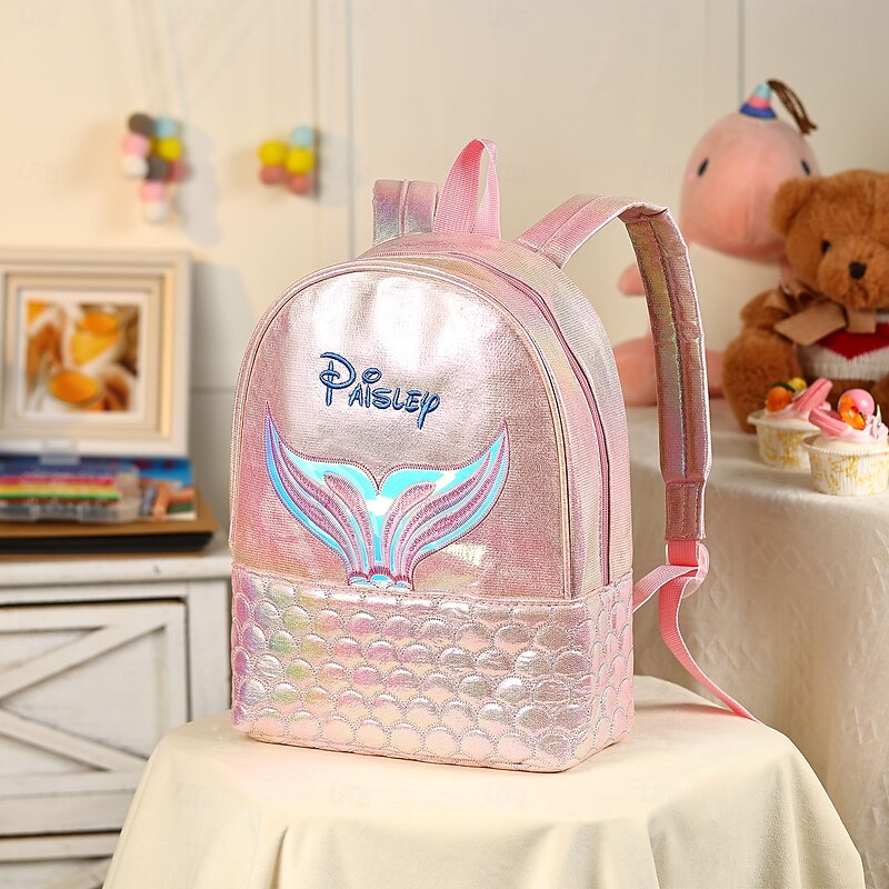 Personalized Mermaid Backpack for Girls with Custom Name and Color  Back to School Gift for Kids Multi-Compartment Kids School Bag for Books Water Bottles and Stationery