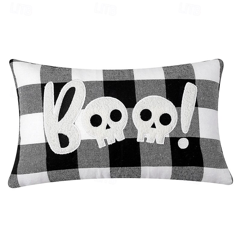 Halloween Pillow Covers Happy Halloween Black Ghost Pillow Covers Happy Halloween Sofa Bed Outdoor Car Decoration4